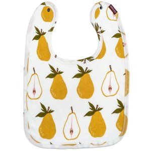 Milkbarn Three-Layer Organic Cotton Traditional Bib - Pear NWT